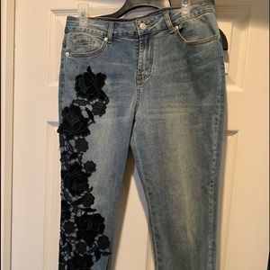 Boston Proper lace detail jeans, size 10.